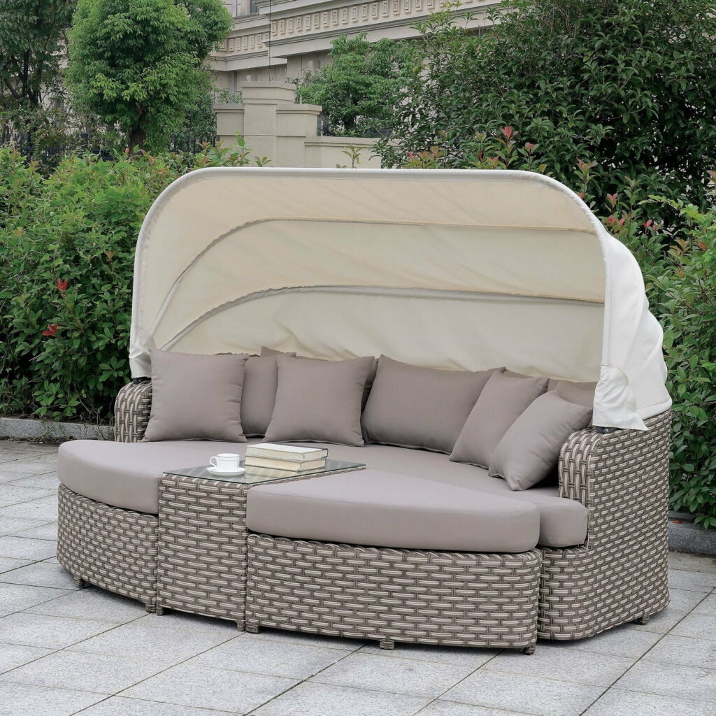 Atia 60'' Wicker Outdoor Patio Daybed