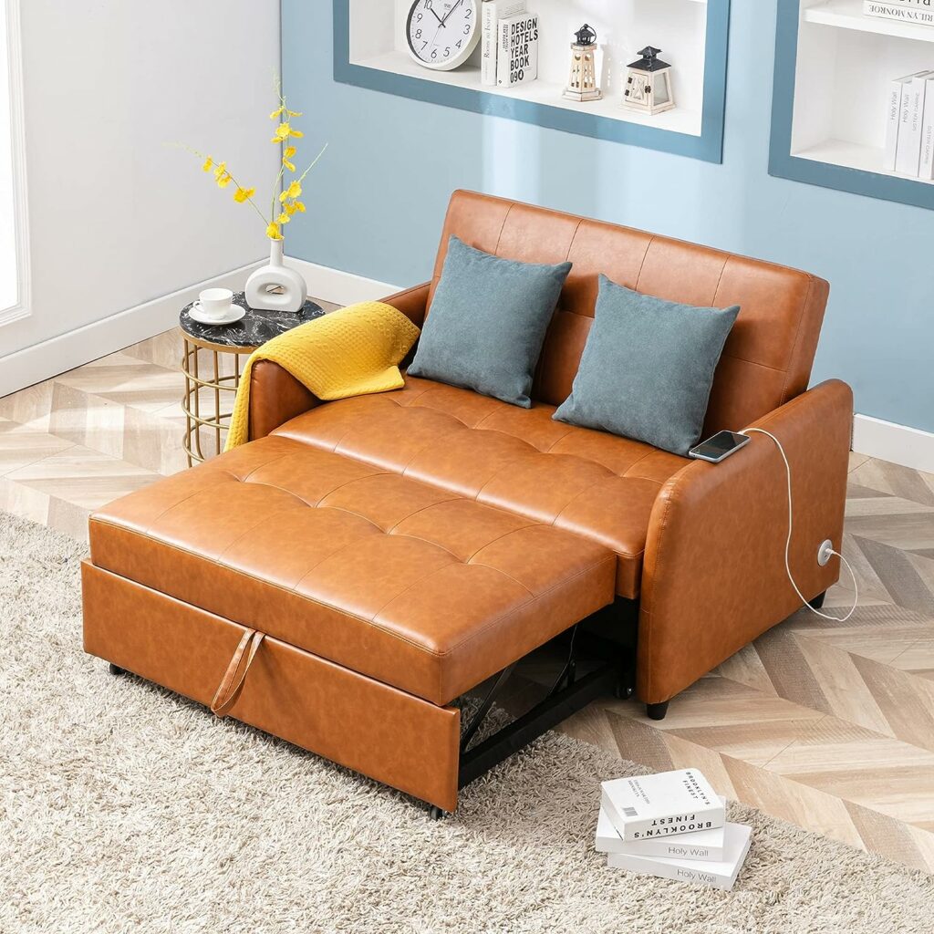Brown Pull Out Sofa Bed Couch