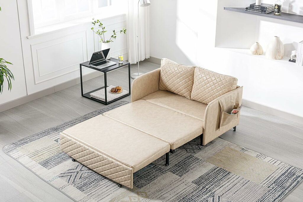 Camel Shaded Pull Out Sofa