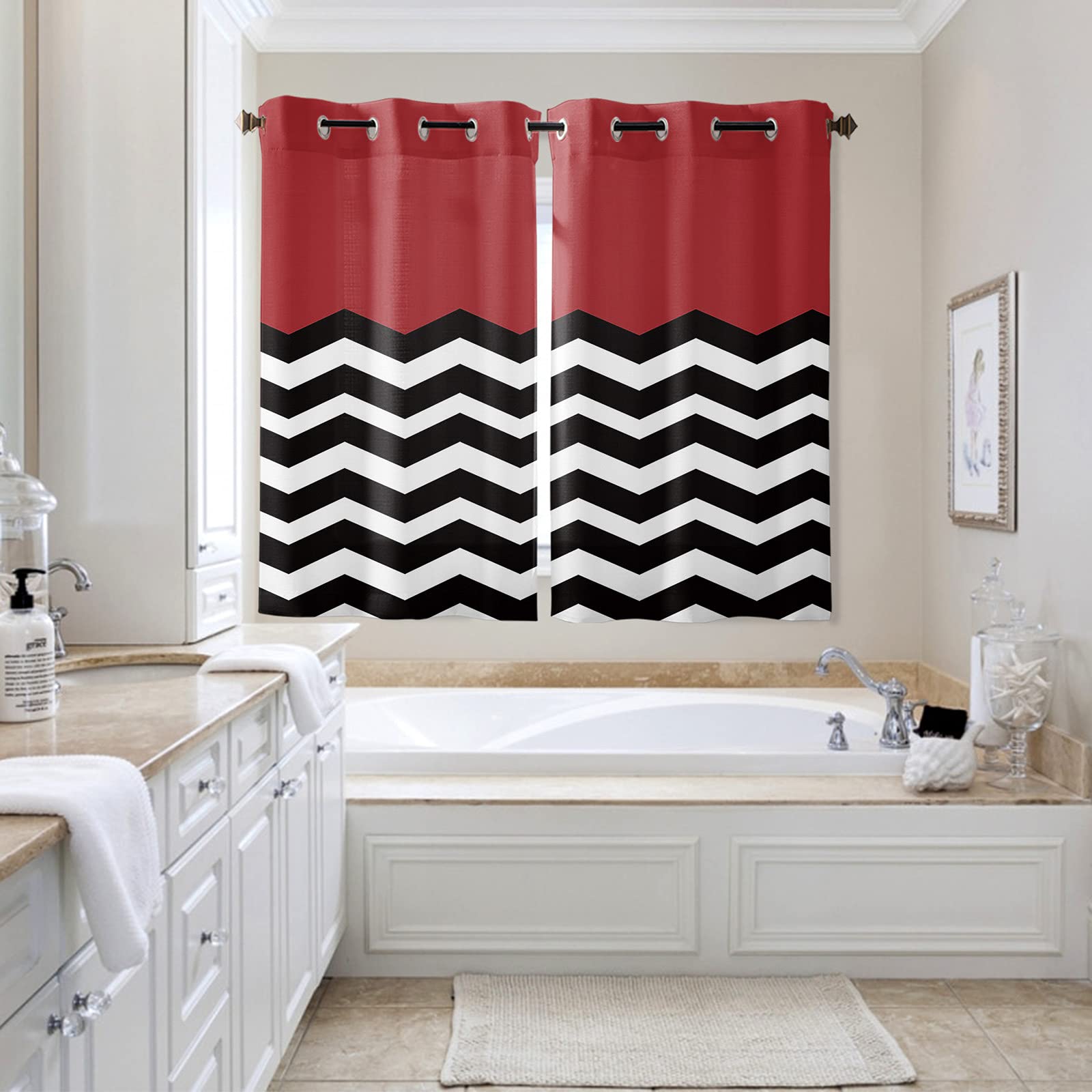Top 29 Curtains for Small Bathroom Window Ideas - Onelmon