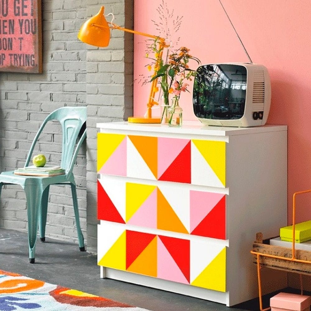 Geometric Pattern Paint Dresser Ideas