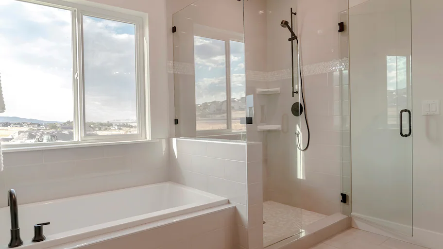 Glass Shower Space with Tub