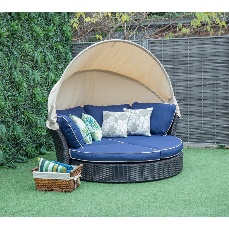 Gower 71'' Wicker Outdoor Patio Daybed