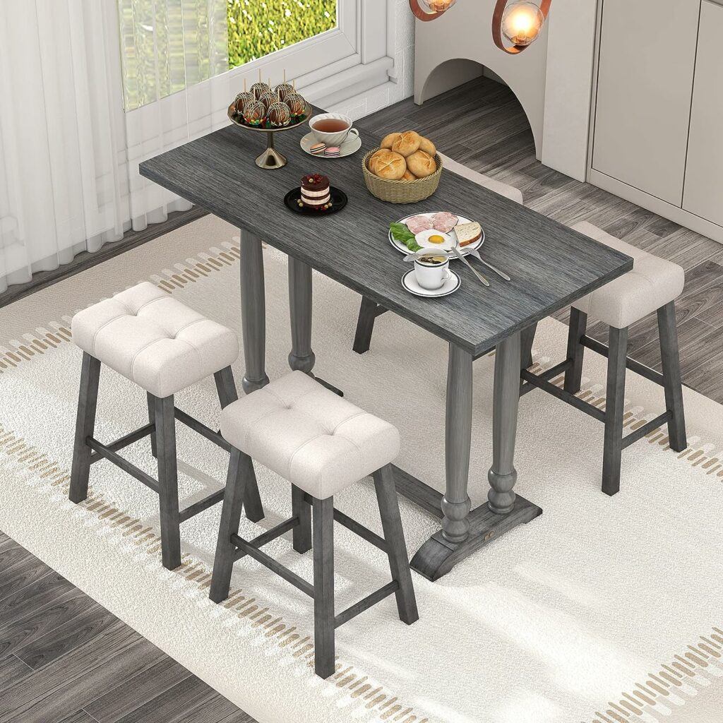 Gray Dining Table for 4