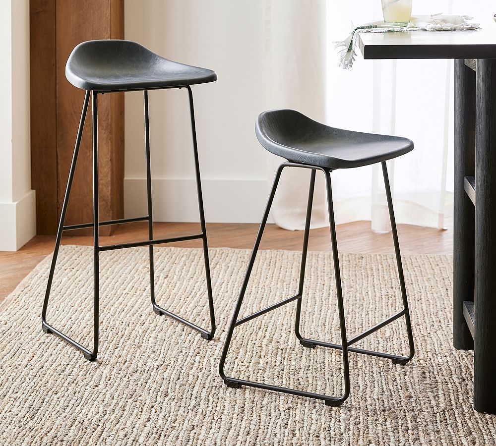 Pottery Barn- Brenner Leather Bar Stool