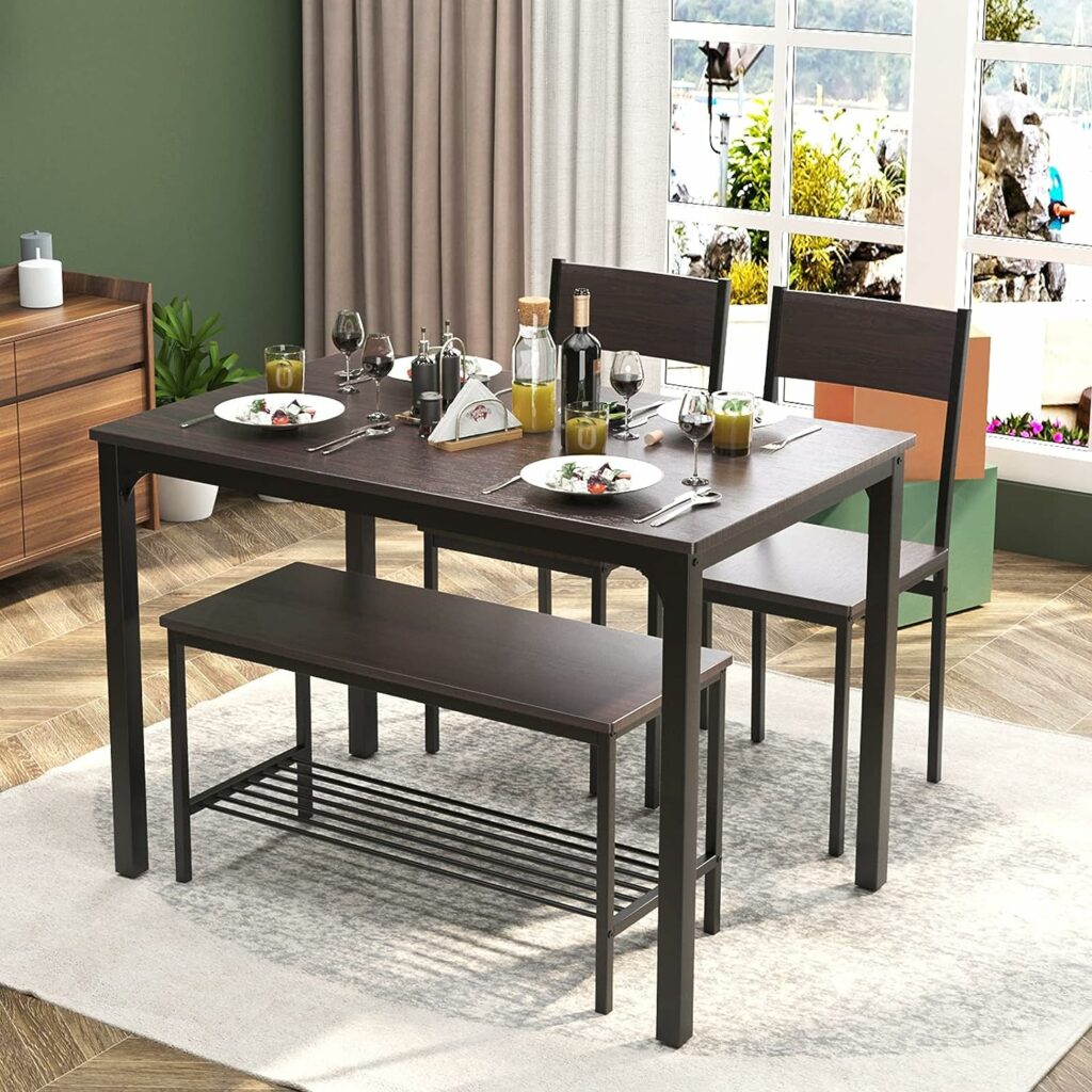 Rustic Oak Small Dining Table for 4