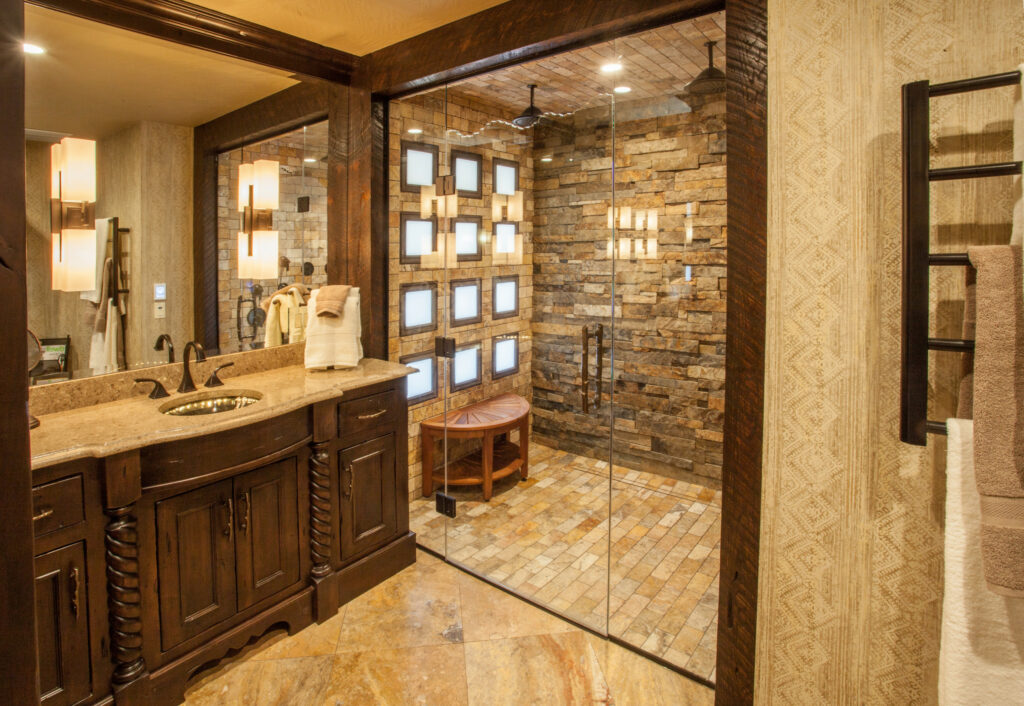 Stone Walk-In Shower