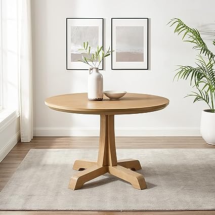 Walker Edison Caely Modern Simple Round Dining Table